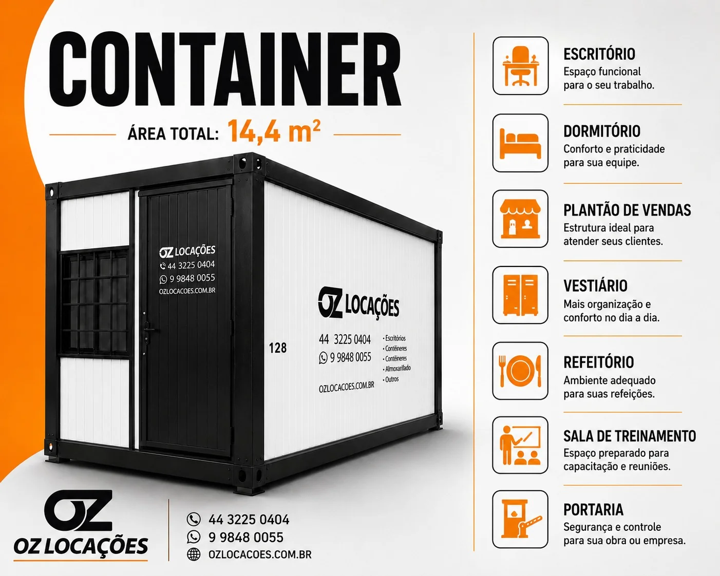 Locação de containers em Maringá — OZ Locações
